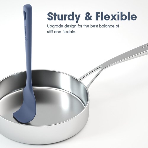 ChefAide Silicone Spatula Set - 5 Pieces, Heat Resistant Up to 600°F, Ergonomic Grip for Nonstick Cookware
