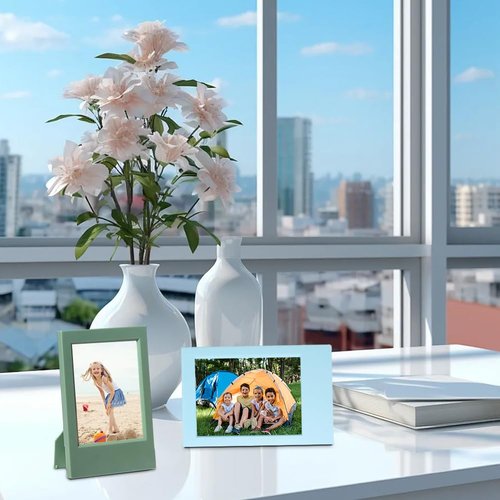 Ukontagood 16 Pack 2x3 Picture Frame for Fujifilm Instax Mini Polaroid Film, 8 Colors Mini Picture Frames with Stand, 3 Inch Polaroid Picture Frame for Home & Office Tabletop Display