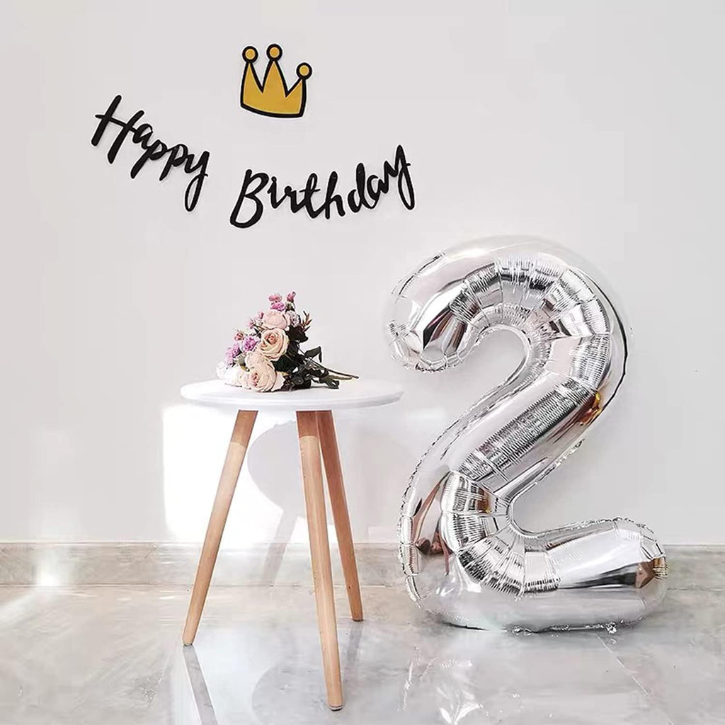 Silver 21 Number Balloons - Jumbo Foil Mylar Balloons for 21st Birthday & Anniversary Celebrations | 40 Inch