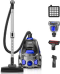 Skiennix Canister Vacuum Cleaner - 40Kpa 1600W Cyclone Power, Lightweight & Bagless | 3.7QT Dust Cup, Blue