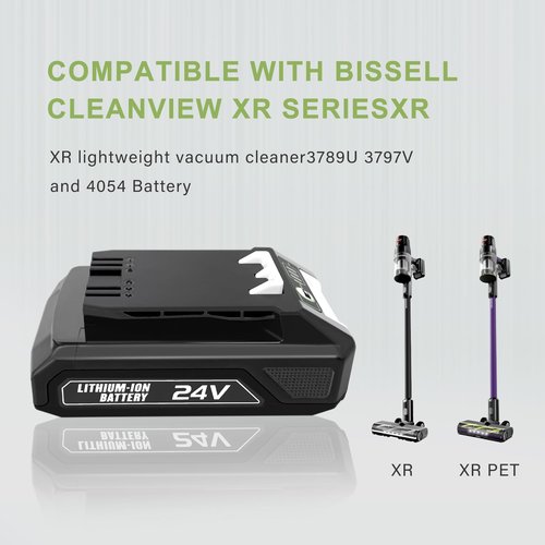 Remate 3.0Ah 24V Battery for Bissell Cleanview XR Series Cordless Vacuum Cleaner Replacement for CleanView XR 4054 Battery Compitable with 3789U,3797V