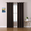 ChrisDowa Blackout Curtains - Thermal Insulated Room Darkening Panels for Bedroom & Living Room (Brown, 52W x 84L)
