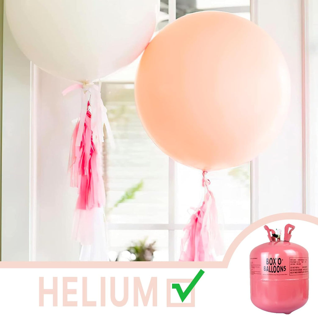 PartyWoo Pale Pink Balloons - 36 Inch Latex Helium Balloons for Birthday & Baby Shower Decor