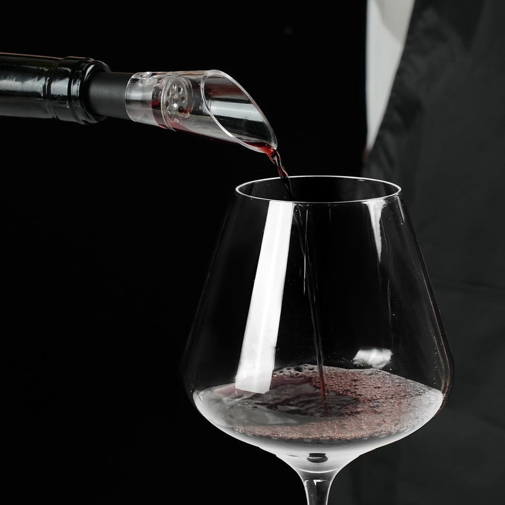 Wine Accessory With Aerator Pourer (2-pack),Premium Decanter Spout With Filter,Improve Taste and Smell Immediately,Perfect Wine Gift(2PCS)
