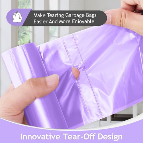 4 Gallon 300pcs Strong Trash Bags Colorful Clear Garbage Bags, Bathroom Trash Can Bin Liners, Small Plastic Bags for home office kitchen, fit 12-15 Liter, 3,3.5,4.5 Gal,Multicolor