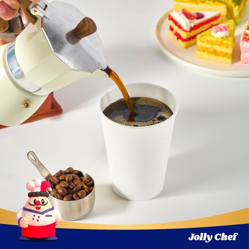JOLLY CHEF 1000 Pack Disposable Paper Coffee Cups 12 oz Hot Beverage Cups for Party, Office, Home, Travel and More