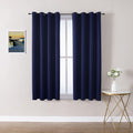 ChrisDowa Blackout Curtains - Thermal Insulated Room Darkening Panels for Bedroom & Living Room | Navy Blue, 52W x 45L