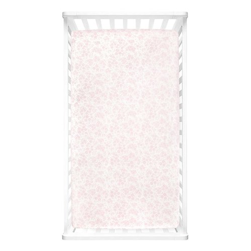 Lush Decor Garden of Flowers Soft & Plush Fitted Crib Sheet, 52"x 28", Pink