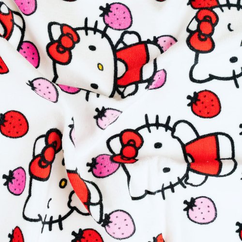 Hello Kitty Hand Towels 2 Pack – 100% Cotton Super Soft & Absorbent Bathroom & Kitchen Towels – Cute Sanrio Strawberry Design – 16” x 28” (Officially Licensed Product) by Franco