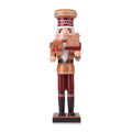 ARGCONNER Christmas Nutcracker Soldier, 14 Inch Gingerbread Wooden Festive Nutcracker Figures Christmas Decor for Holiday Tabletop or Mantel Display
