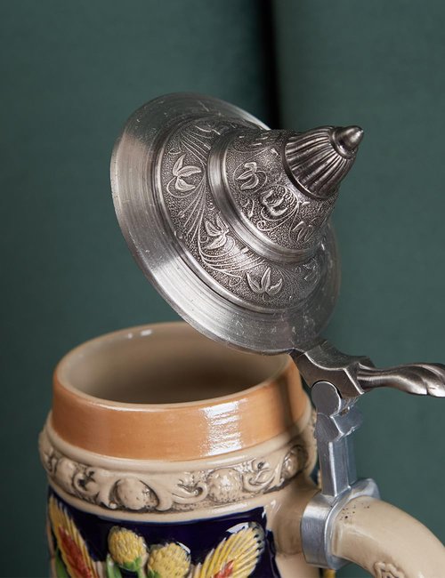 HAUCOZE Beer Stein Mug German Eagle Drinking Viking Tankard with Petwer Lid for Birthday Gifts Men Father Husband 0.8 Liter