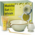 Skiennix Matcha Whisk Set - Complete Kit with Bowl, Bamboo Whisk, Scoop & Sifter | Perfect Gift for Women