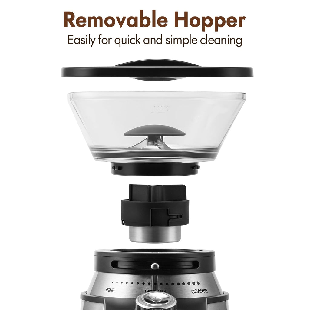 Secura Electric Conical Burr Coffee Grinder With 17 Grind Settings From French to Espresso, Black
