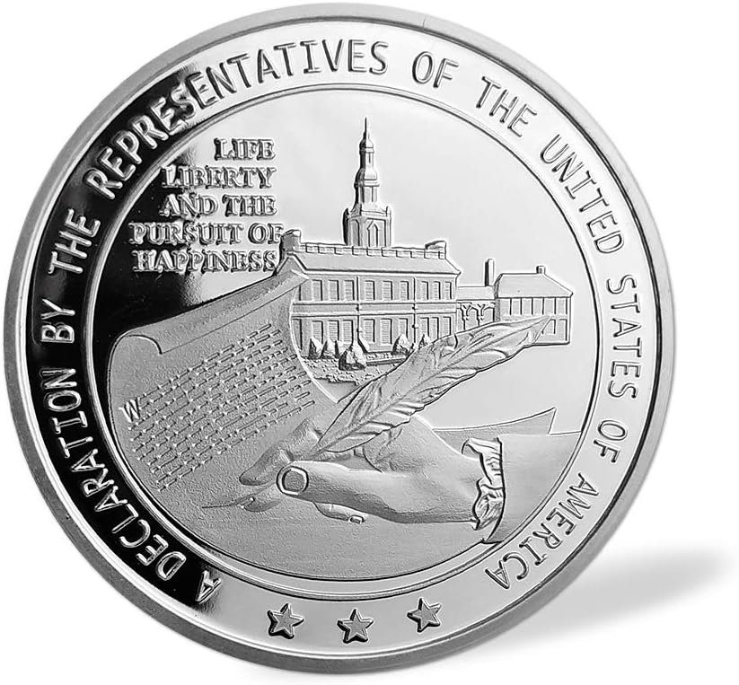 US Military Challenge Coin - 1776 Declaration of Independence Commemorative Edition