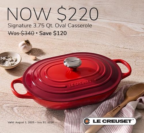 Le Creuset Enameled Cast Iron Oval Casserole - 3.75 Qt. with Lid in Artichaut Color