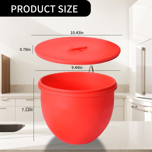 5 Qt Silicone Bowl Liners with Lids for Kitchenaid Mixer, 3-Pack Extra-Thick 2mm Kitchenaid silicone bowl insert for Kitchenaid, Precision Fit for Tilt-Head, Quick Replacement & Easy Clean