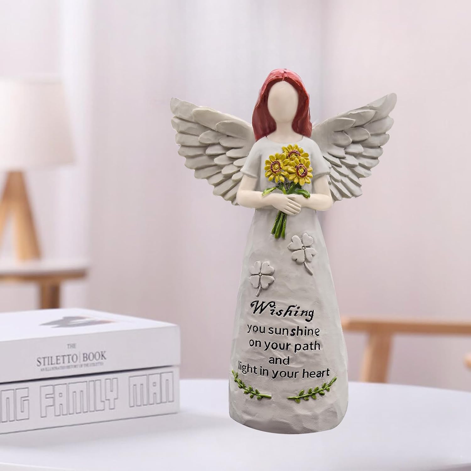 Angel Figurine | 5.5” Hand-Painted Sculpture for Blessings, Hope, and Healing Gifts