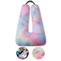 FHSGGP Travel Pillow Car Pillow Kid Car Sleeping The Sleeping Aid for Adults and Kids on Road Trips Kids Travel Pillow Colorful Pink