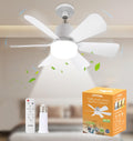 OPONL Socket Fan Light with Remote, 3-Speed Dimmable LED White Socket Ceiling Fan, 6 Colors 3000K-6000K, 1000 Lumens light bulb ceiling fan for Bedroom, Kitchen, Closet
