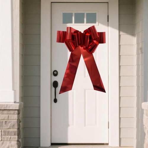 Big Car Bow - 30-Inch Giant Red Gift Bow for Cars, Birthdays, Christmas & Parties | Perfect for New House Decorations