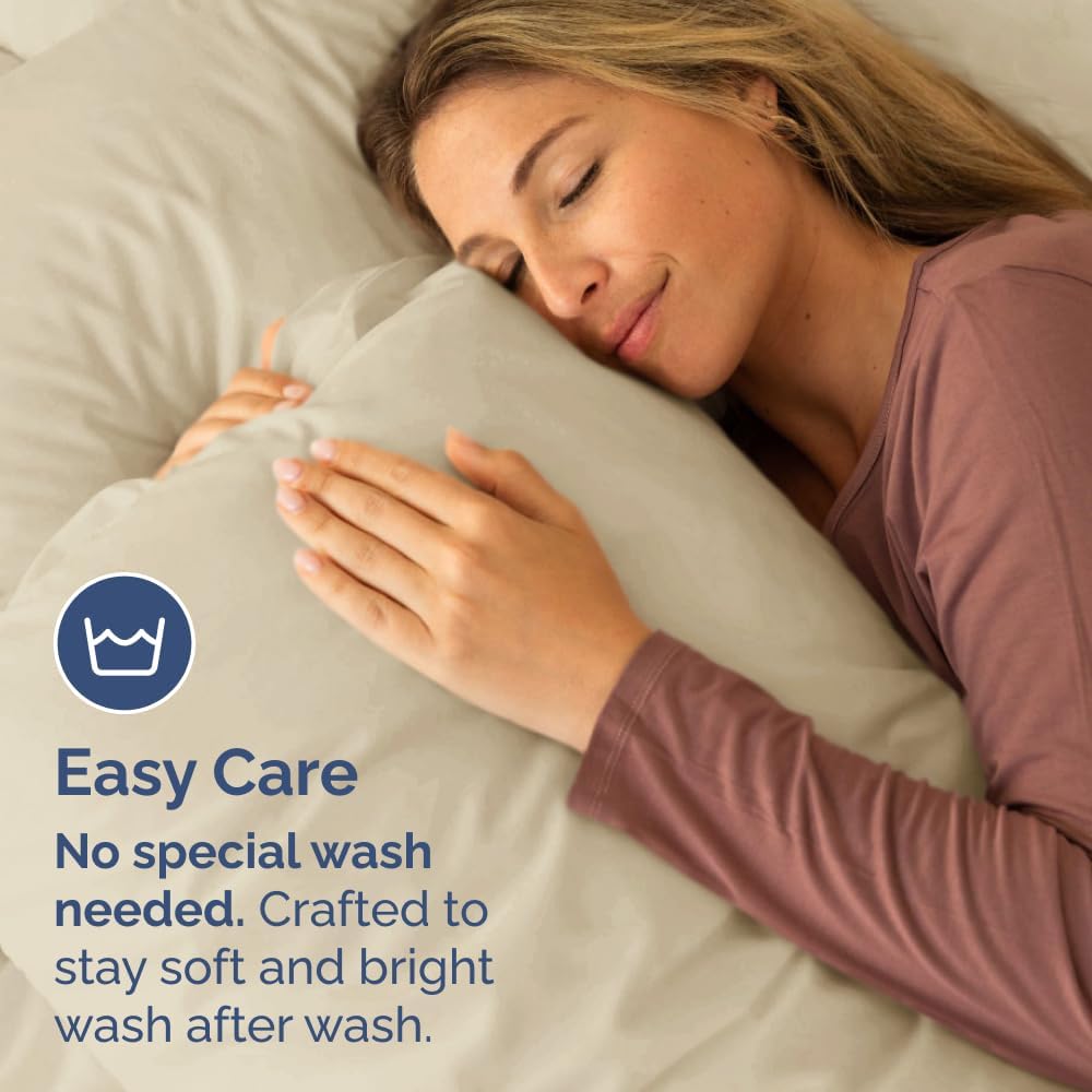 Queen Pillow Cases by Ultra Soft | Hotel Quality, Wrinkle-Free & Easy-Care - 10 Pcs Set in Cream