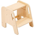 Step Stool for Toddler Kids Wooden – Height Adjustable 2-Step Ladder with Handles – Bathroom Sink Kitchen Bedroom Potty Training – Non-Slip Safety Design for Children 18 Months+