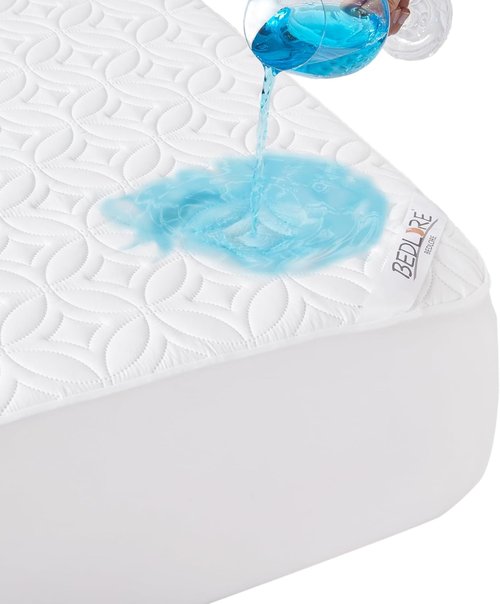 BEDLORE Waterproof Mattress Protector - Soft, Breathable Full Size Pad for 6"-15" Depth | White