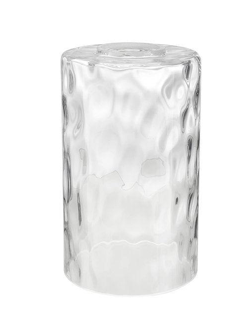 Aspen Creative 23527-63-1, Clear Hammered Glass Shade For Lighting Fixture/Vanity Light/Wall Light/Pendant, Size: 3-3/4" D x 5-3/4" H, 1 Pack