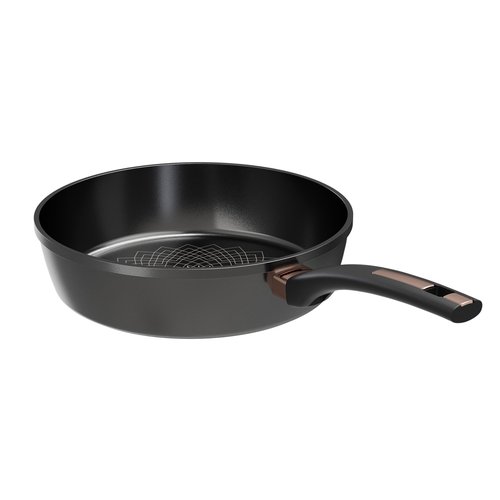 TAYAMA Ultra Titanium Non-Stick Deep (30 cm) Fry Pan, 11.8", Black