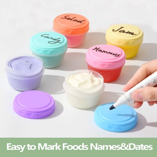 6 Pack 4oz Salad Dressing Container to Go,Small Plastic Containers with Lids, Sauce Cups, and Condiment Cups with Lids,Reusable and Leakproof Small Sauce Containers for Lunch Box