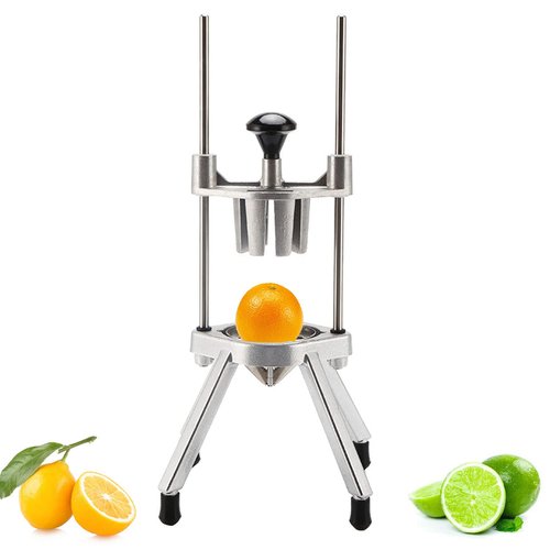 Generic Commercial Lemon & Lime Wedge Slicer Cutter, 4/6/8/12 Wedges, Aluminum & Stainless Steel Blade, Lime Color, Manual, Kitchen & Restaurant Use