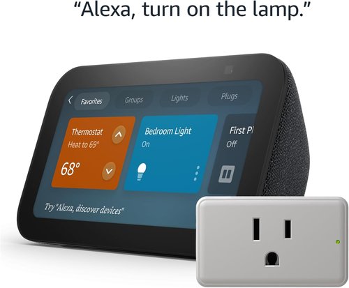 Echo Show 5 - Smart Display with Legrand Radiant Plug for Home Automation | Voice Control