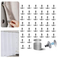 20 Pairs Magnetic Curtain Clips, Curtain Magnets Closure Prevent Light Leaking, Shower Curtain Side Magnets to Keep Shower Liner Closed and Tight to The Wall with 40 Pcs Self-Adhesive Patch