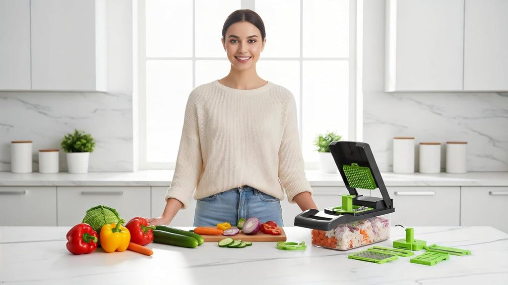 Skiennix Onion Cutter - Multifunctional Vegetable Chopper & Mandoline Slicer | Ideal for Dicing & Grating