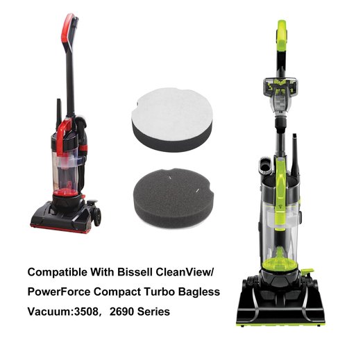 CPAI Replacement Filter Compatible with Bissell 3508 3437F 1520 2112 2690 21129 23T7 PowerForce Compact Upright Vacuum,Parts #1604896 (4 Pack)
