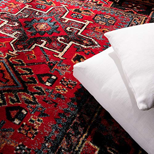 SAFAVIEH Vintage Hamadan Collection Accent Rug - 2'3" x 4', Red & Multi, Traditional Persian Design, Non-Shedding & Easy to Clean, Ideal for Front Door, Kitchen, Entryway, Foyer (VTH211A)
