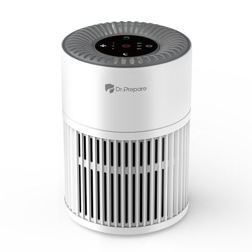 Dr.Prepare Air Purifiers for Bedroom,Quiet Air Purifier with 15 dB Sleep Mode & Night Light,H13 HEPA Washable Filter, 360°Air Inlet, 3 Timer 12W Design, Air Cleaner for Pet Dander,smoke