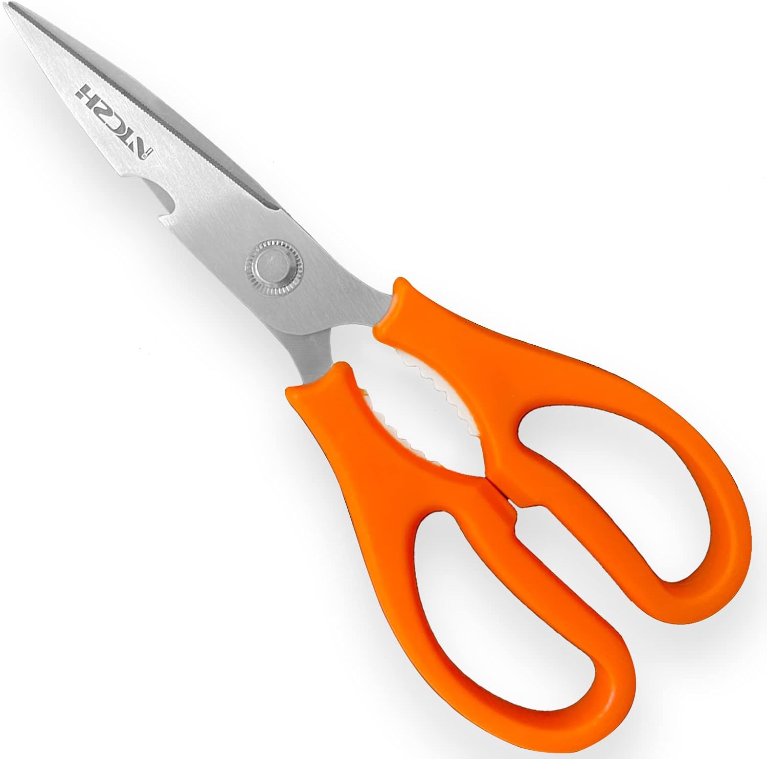 Skiennix Kitchen Shears - Multi-Function Heavy Duty Stainless Steel Utility Scissors | Dishwasher Safe, White