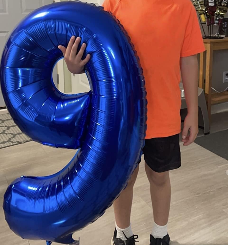 Skiennix Navy Blue Number 6 Balloon - 40In Large Foil Balloon for 6th Birthday Party Decorations