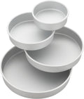 Wilton Round Tiered Cake Pan Set - Durable Anodized Aluminum for Even Heat Distribution - 6, 8, 10 & 12 Inch (Pack of 4)
