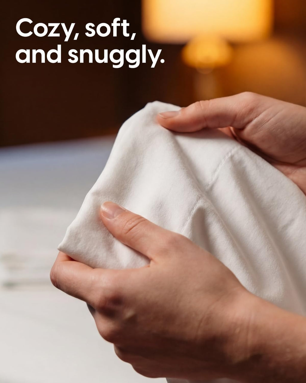 Sleepy Town Queen Size Bed Sheets - Extra Soft & Cooling 4-Piece Set - Deep Pocket Microfiber (White)