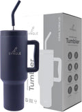 Skiennix 40 oz Double Insulated Stainless Steel Tumbler - Leak Proof Travel Mug for Hot & Cold Drinks | Black
