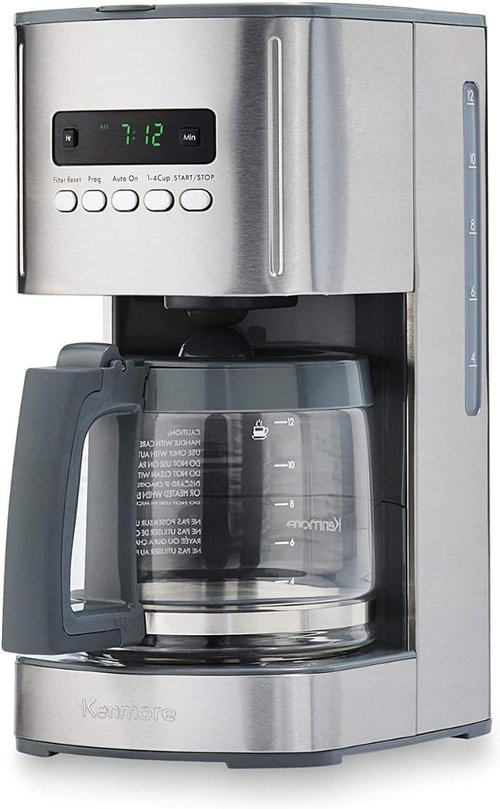 Kenmore 40706 12-Cup Coffee Maker - Programmable Aroma Control in Stainless Steel
