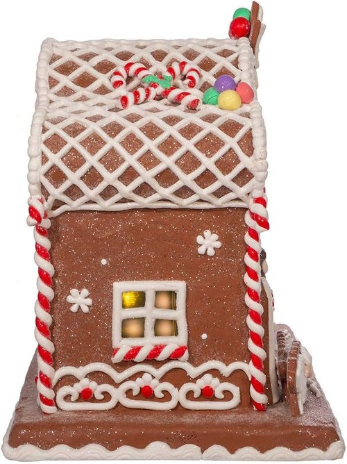 Kurt S. Adler 12.5-Inch Light-Up Nativity Gingerbread House - Battery Operated Holiday Decor