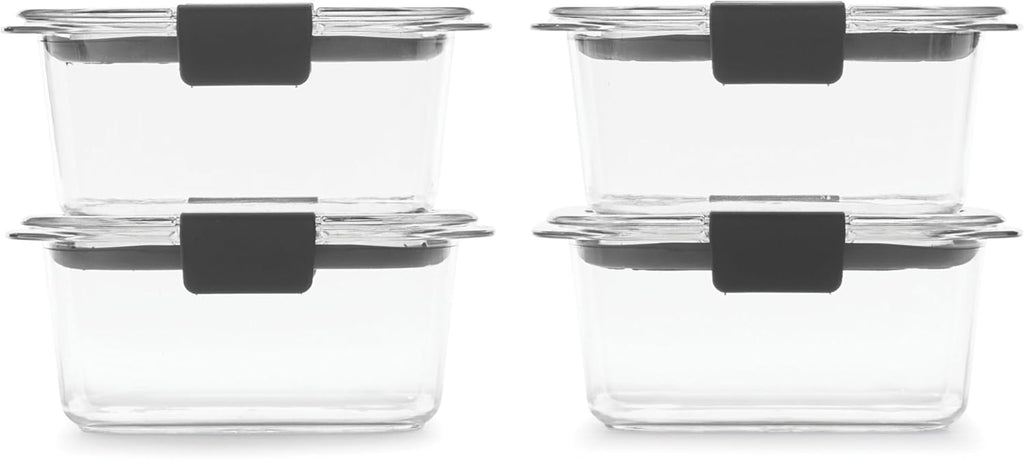 Rubbermaid Brilliance Airtight Food Storage Containers - BPA Free | Set of 4 (4.7 Cup) for Meal Prep & Leftovers