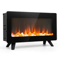 16" Small Freestanding Electric Fireplace Heater - Fire Places Electric Fireplace Stove with Realistic 3D Flames, Infrared Heater Indoor Space Heater, 750 |1500W, Overheating Protection