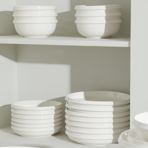Stone Lain Verso 24-Piece Dinnerware Set Porcelain, White