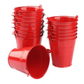 15 Pack 4 Inch Red Iron Pail, Metal Buckets with Handle, Easter Bucket,Pencil Holder and Flower Pots, Used to Carry, Store, or Even Plant, by GENHAKON.