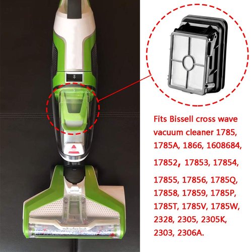 1785 Crosswave Filter for Bis-sell 1866 1785A 17852, 17853, 17854, 17855, 17856, 17858, 17859, 1785P, 1785T, 1785V, 1785W, 2328, 2303, 2305, 2305K Wet Dry Crosswave Vacuum Replace 1608684.