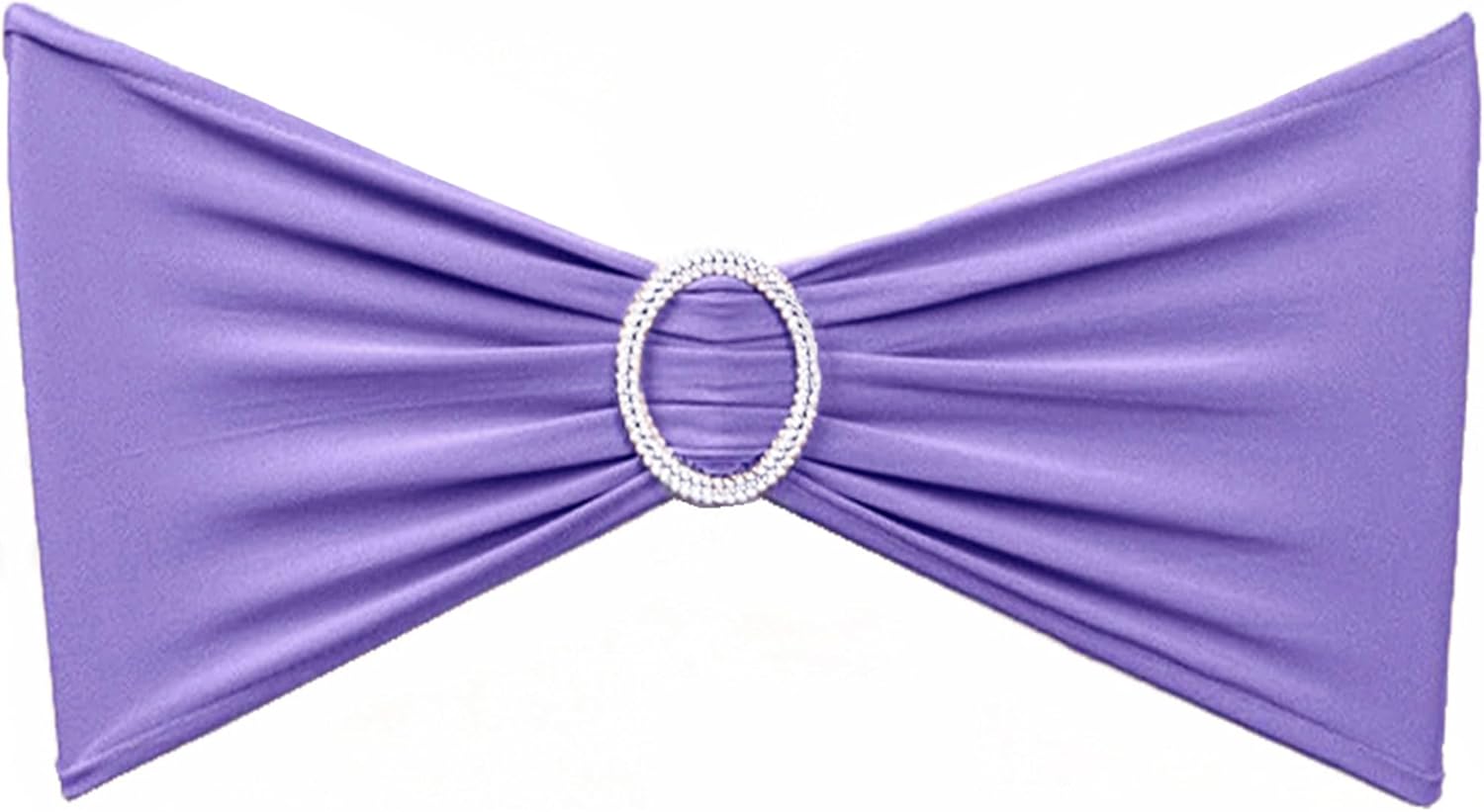 Skiennix Spandex Chair Sashes - Pack of 50 Lavender Chair Bows for Weddings & Events